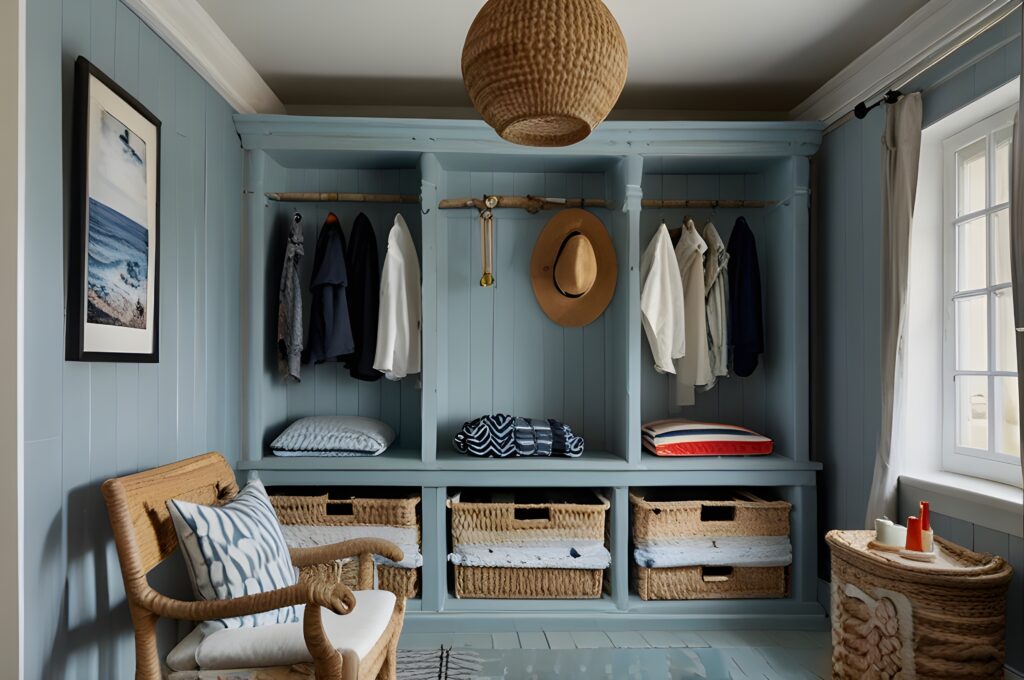 sharing wardrobe space, neat, clean, home