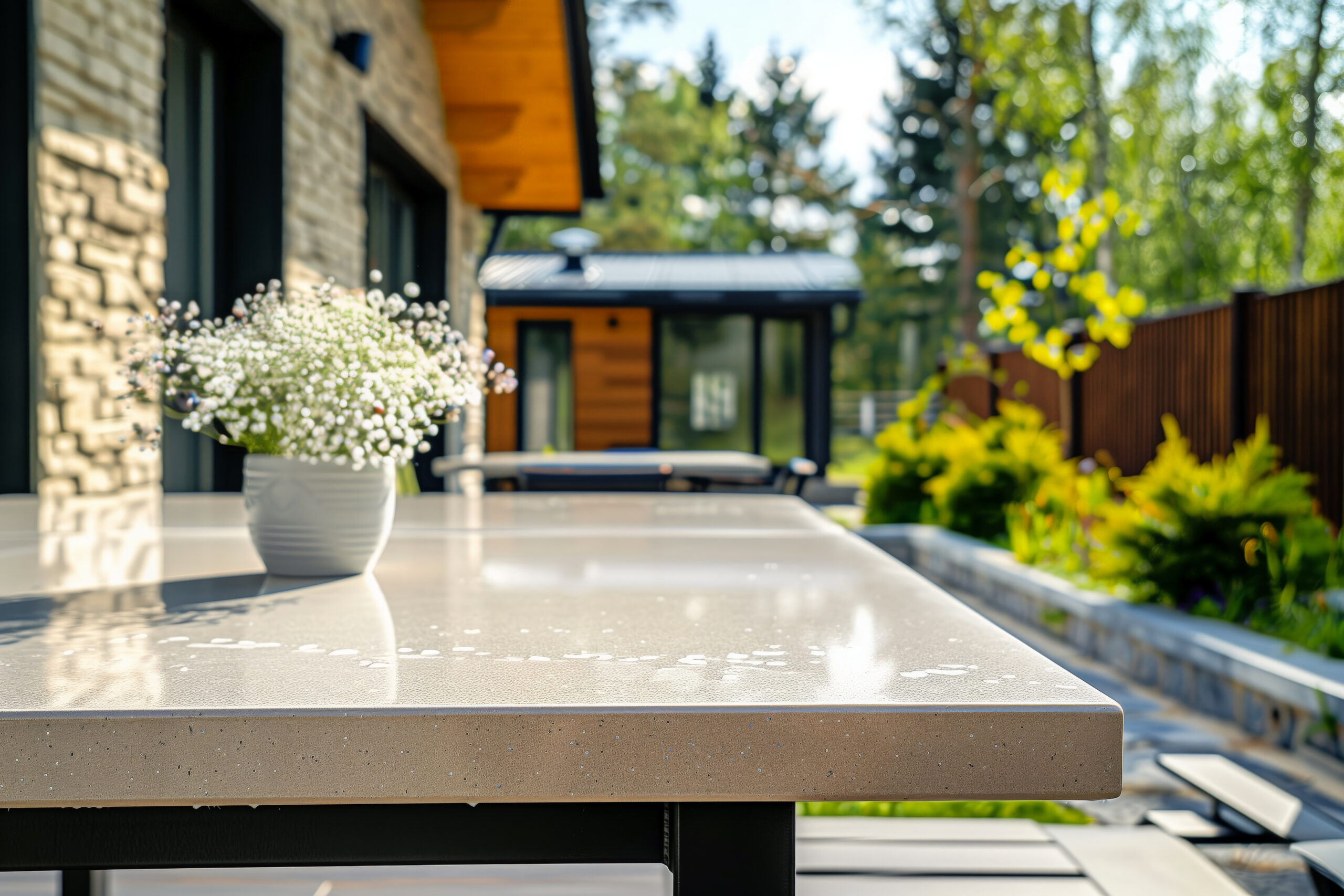 countertop for outdoors, kitchen, space