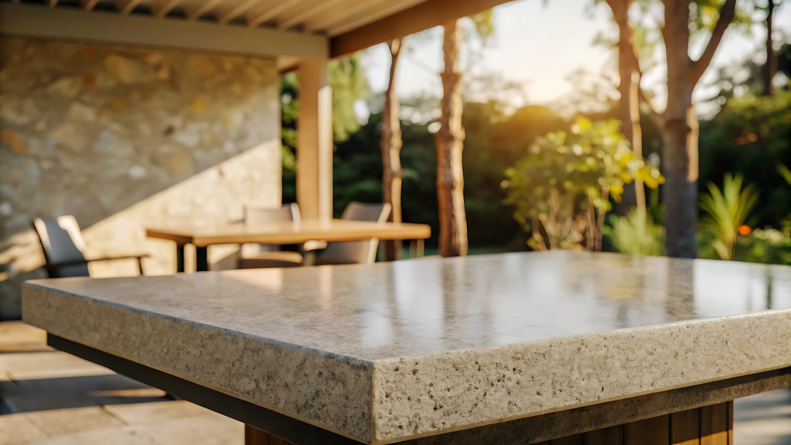 countertop for outdoors, kitchen, space